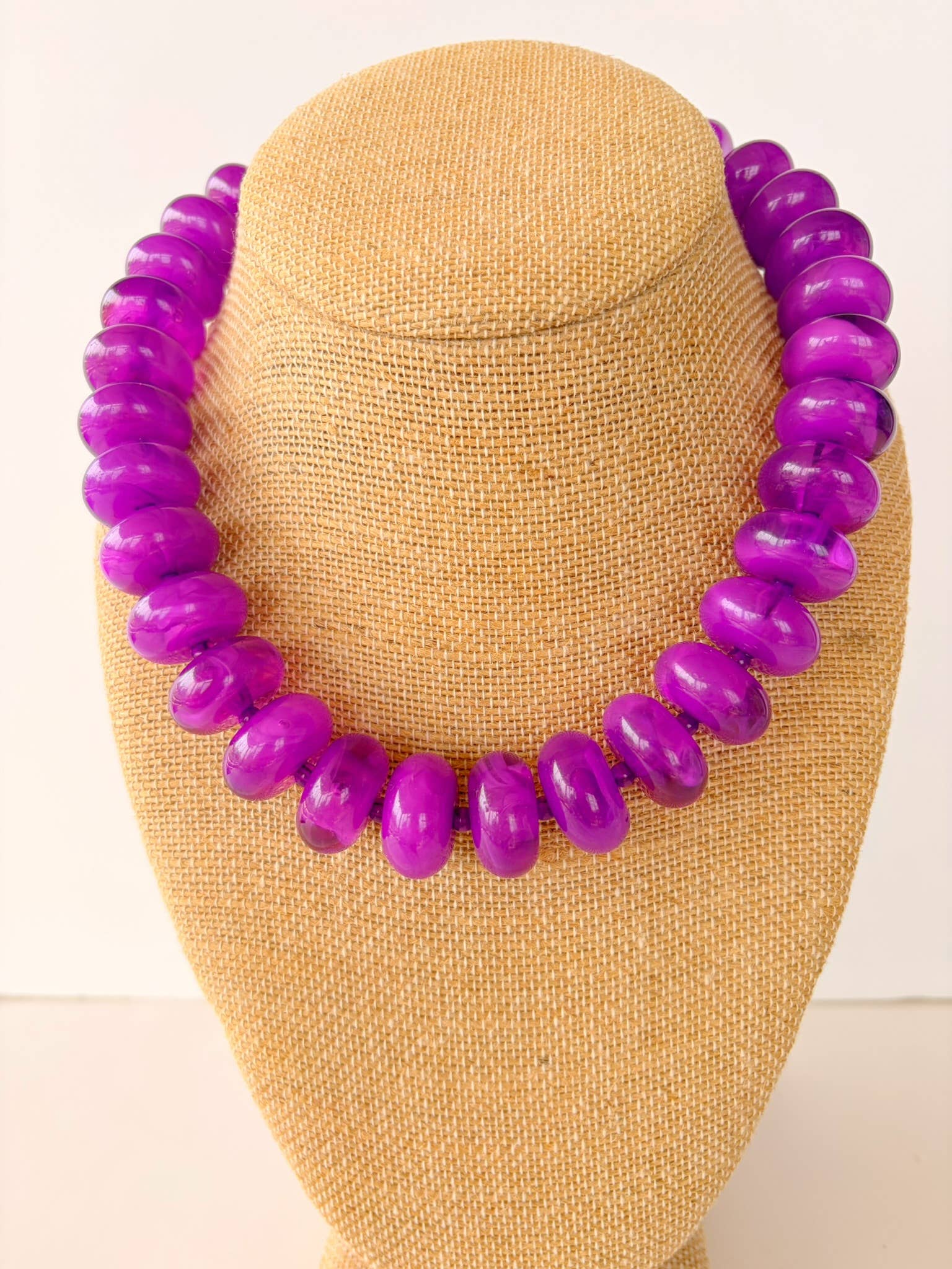 The Rory — Purple Rondelle Beaded Necklace