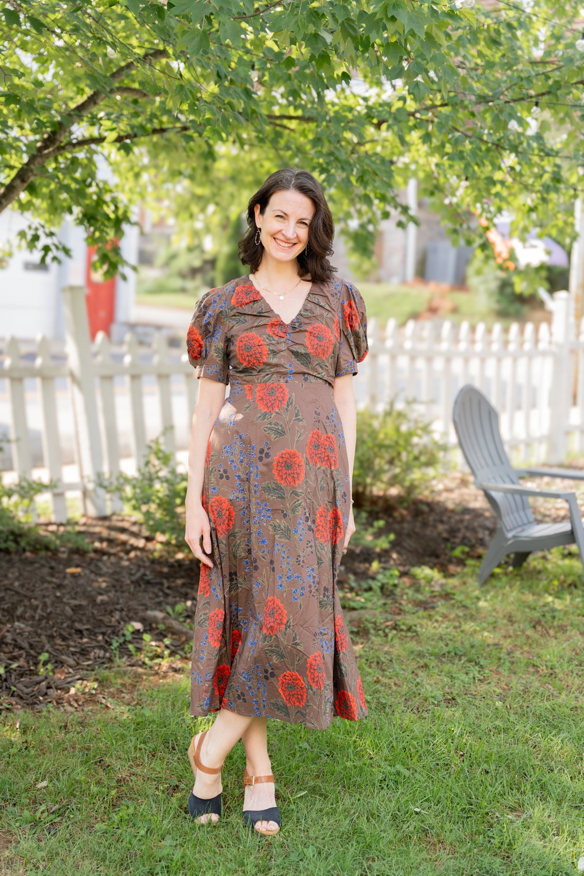 Dahlia Puff Sleeve Midi Dress