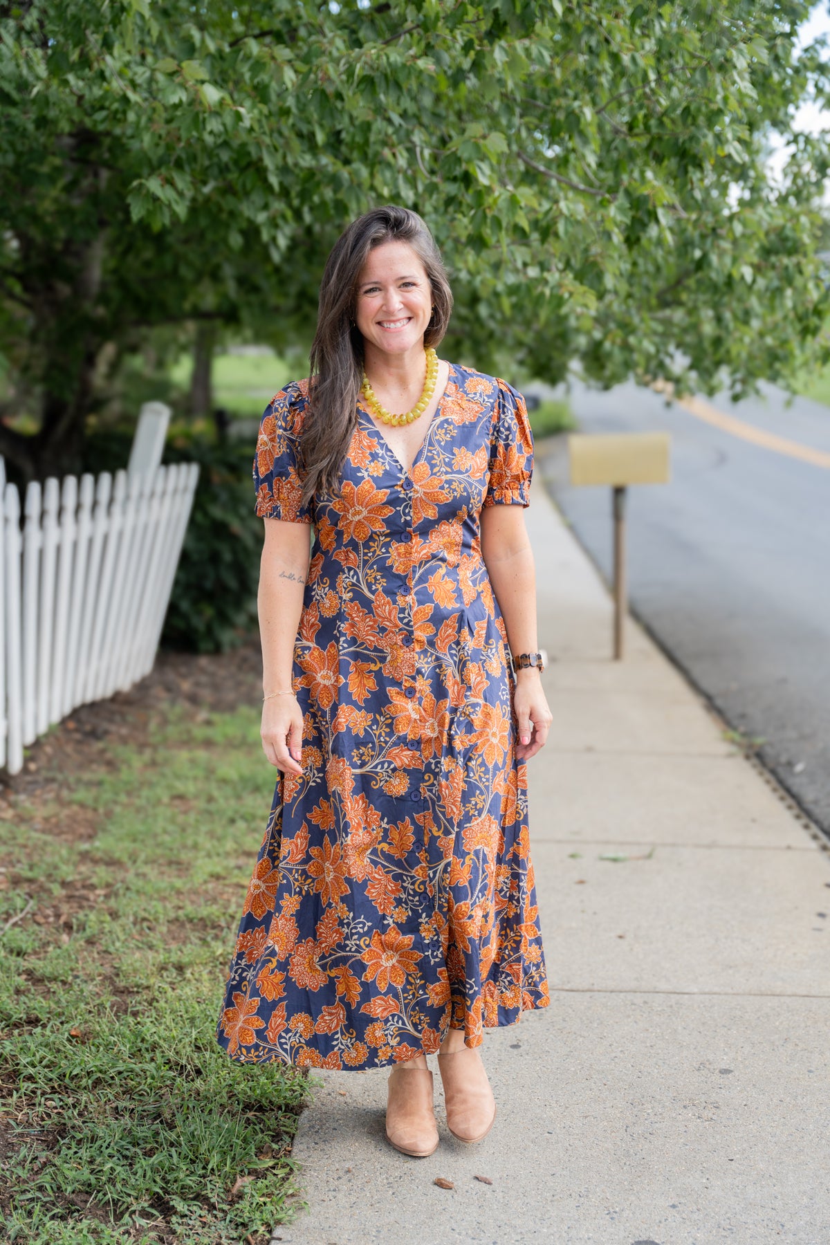 Hallie Floral V-Neck Maxi Dress