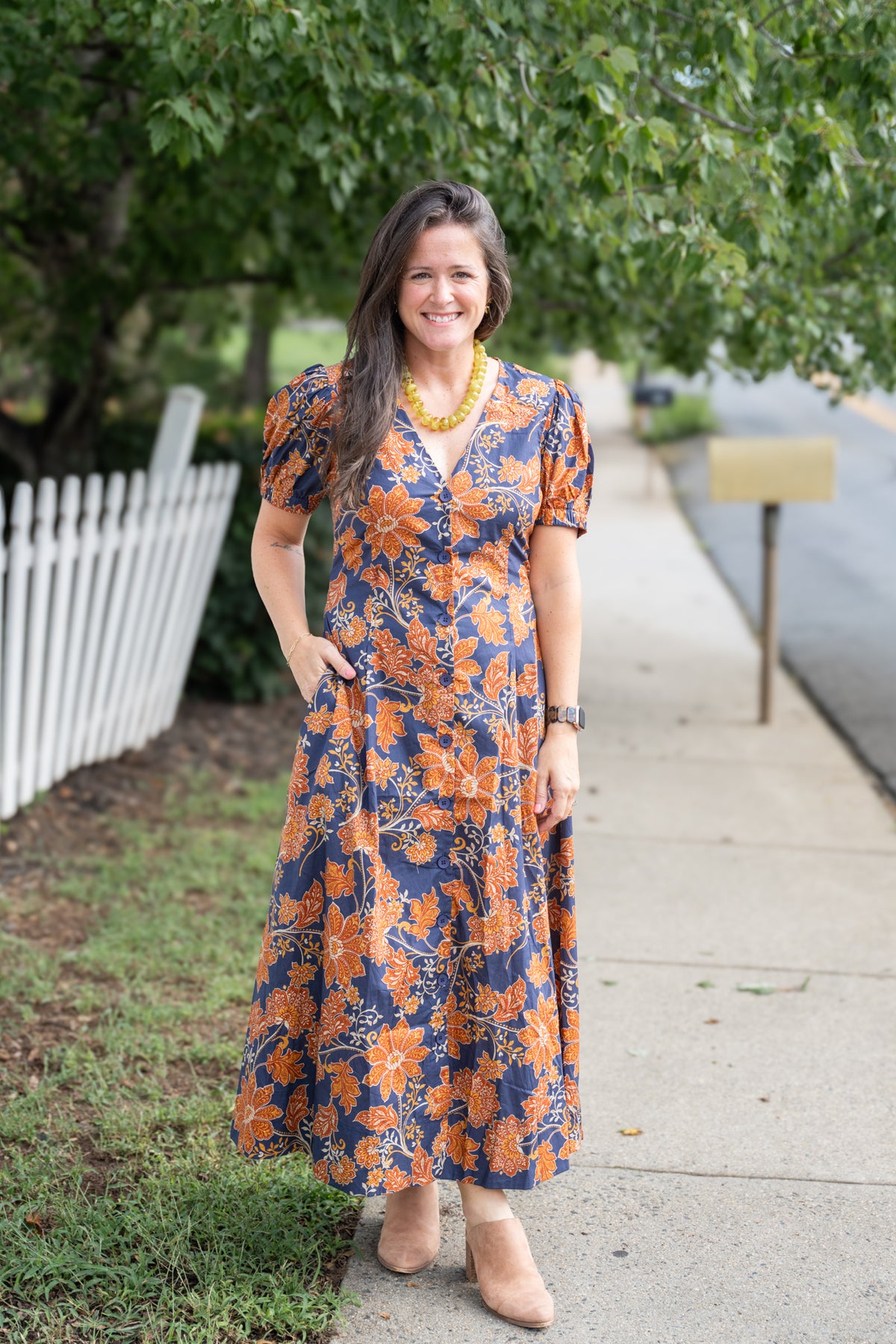 Hallie Floral V-Neck Maxi Dress