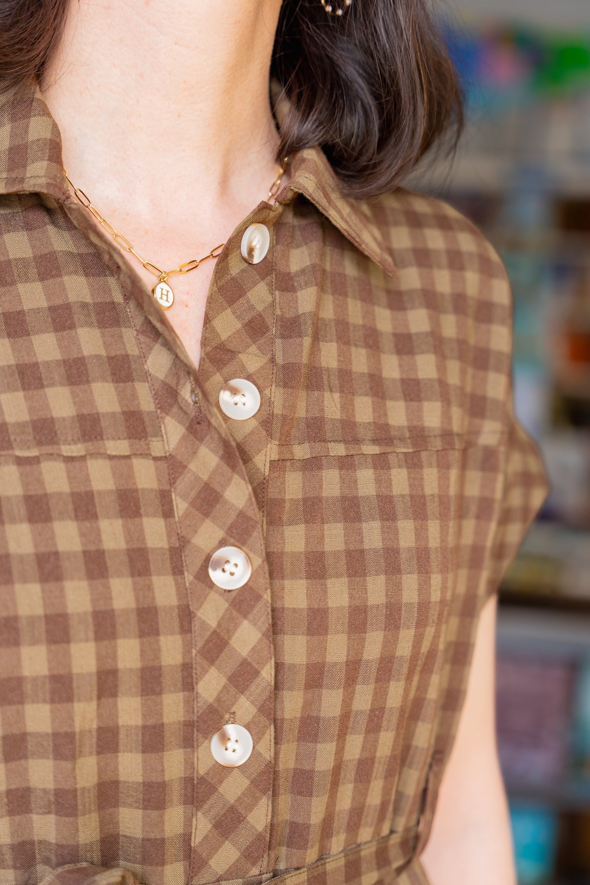 Dark Olive Shirt Dress