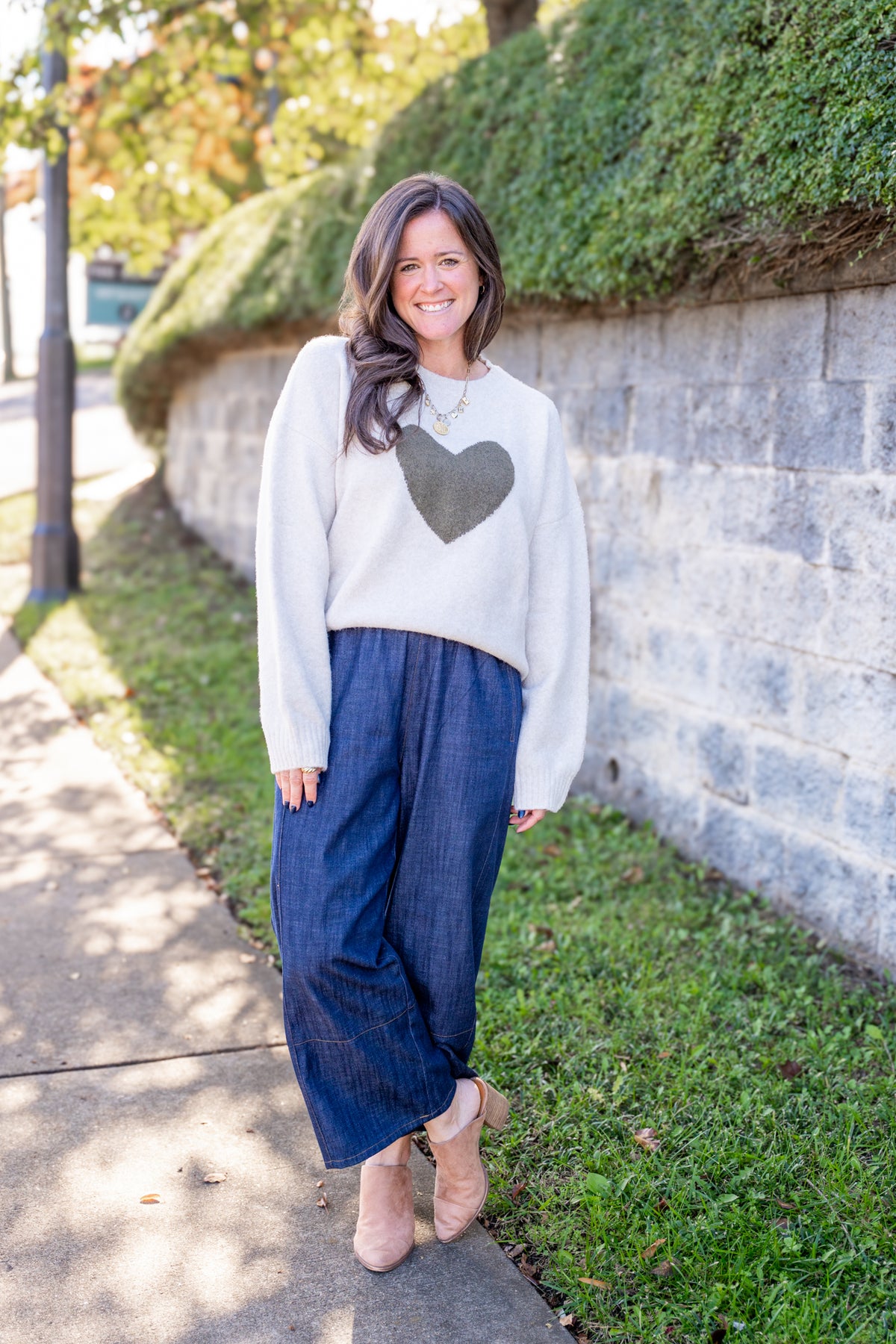Heart Graphic Crewneck Sweater