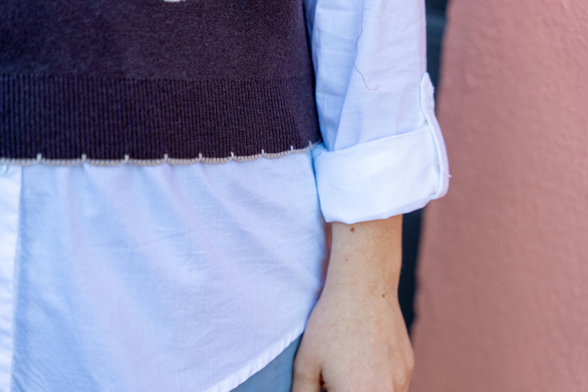 Annie Dark Brown Sleeveless Sweater