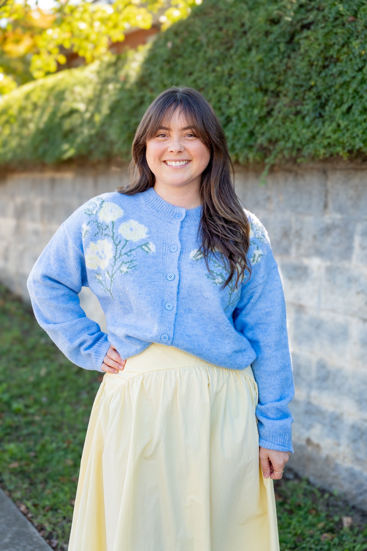 Daisy Blue Floral Cardigan