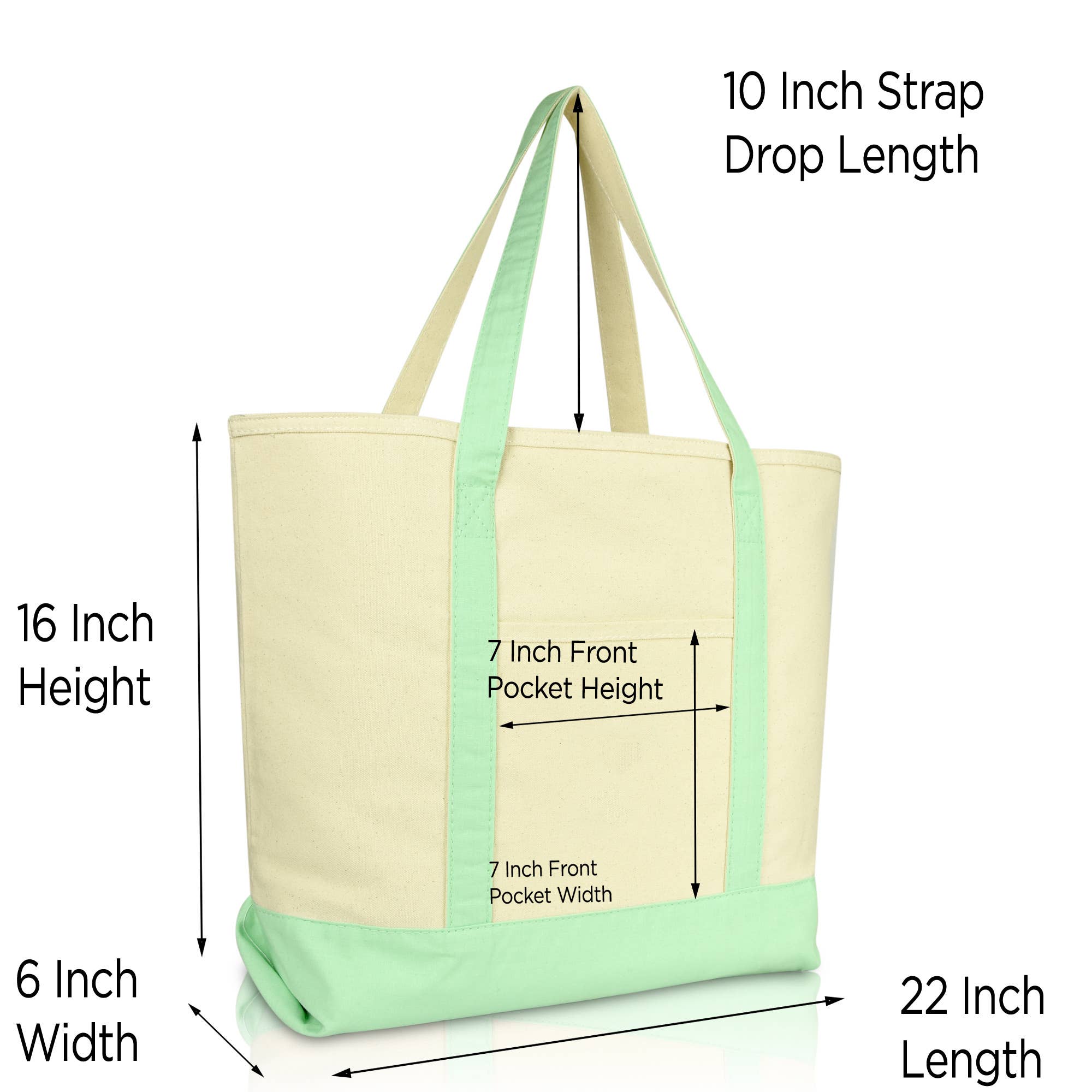 Natural Canvas Shopping Tote 22"
