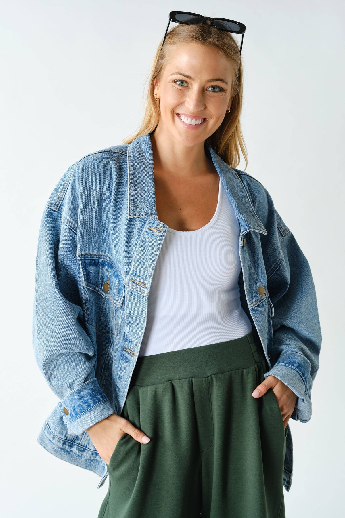 Boxy-Cut Denim Jacket