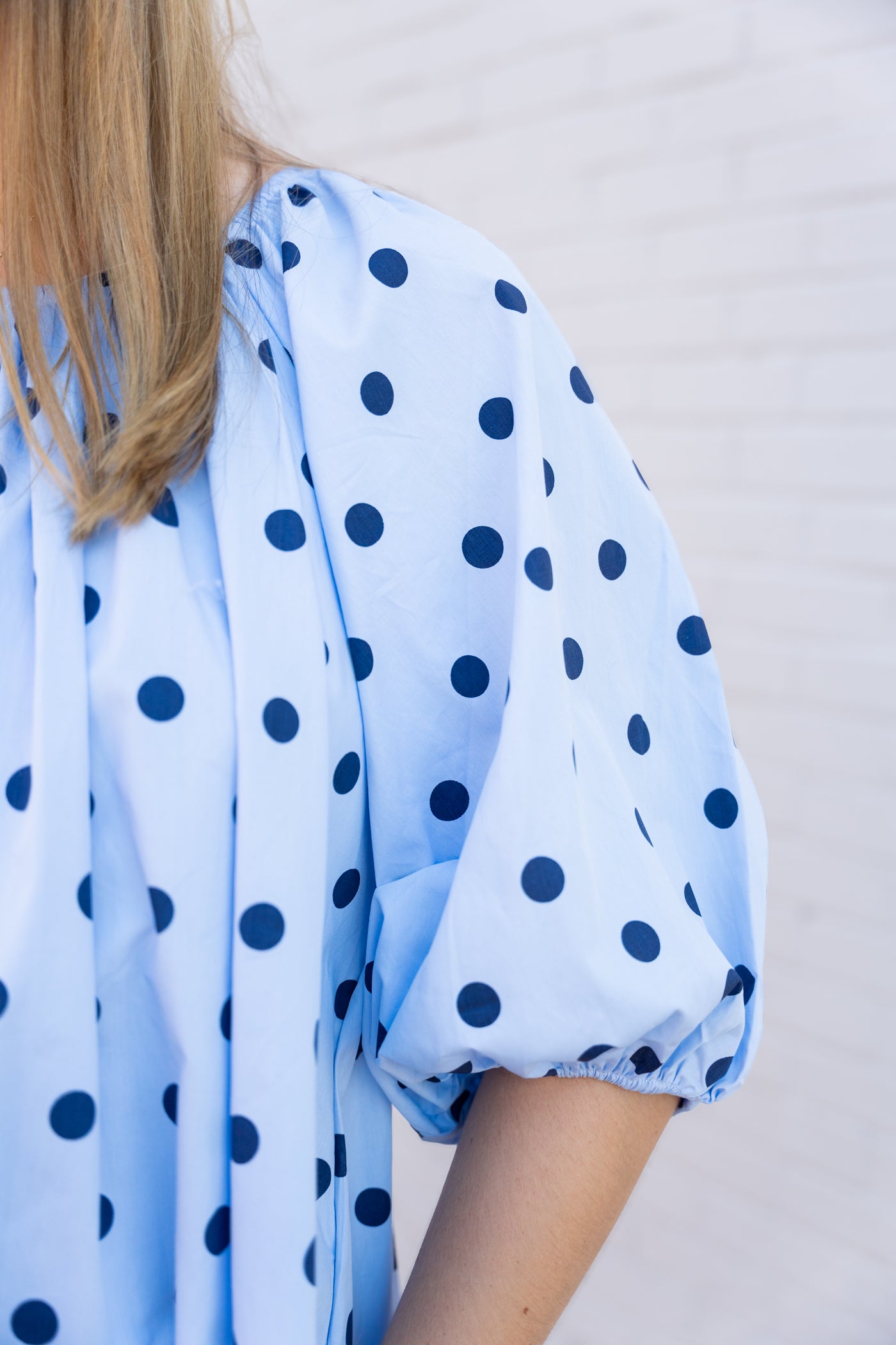 Polka Dot Gathered Mini Dress