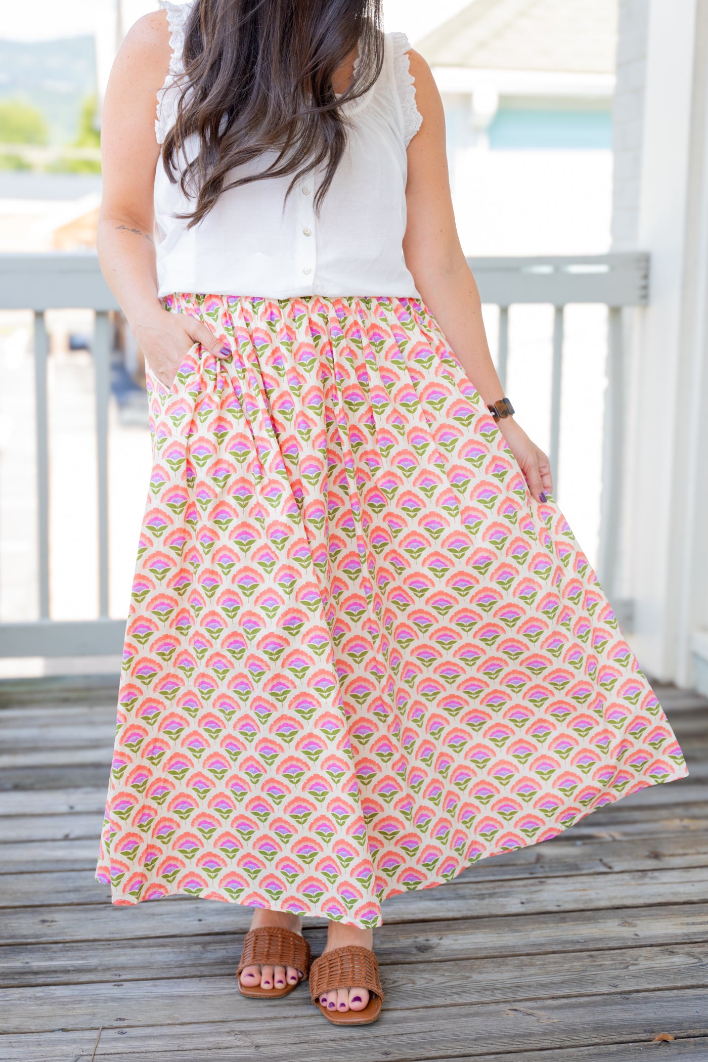 Joanna Floral Midi Skirt