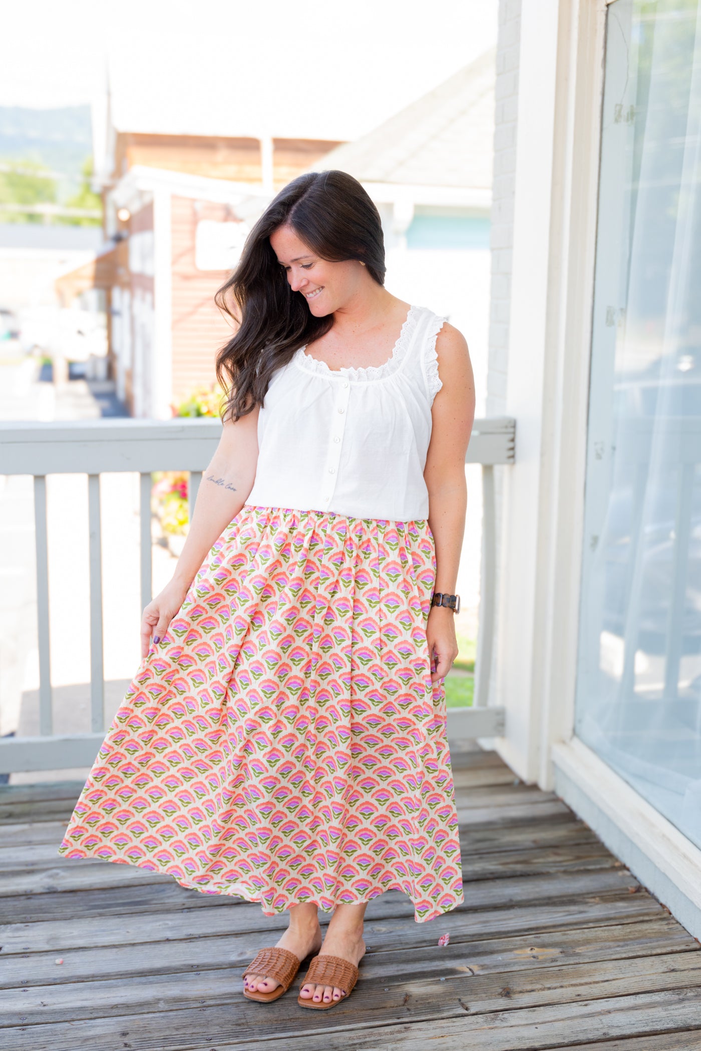 Joanna Floral Midi Skirt