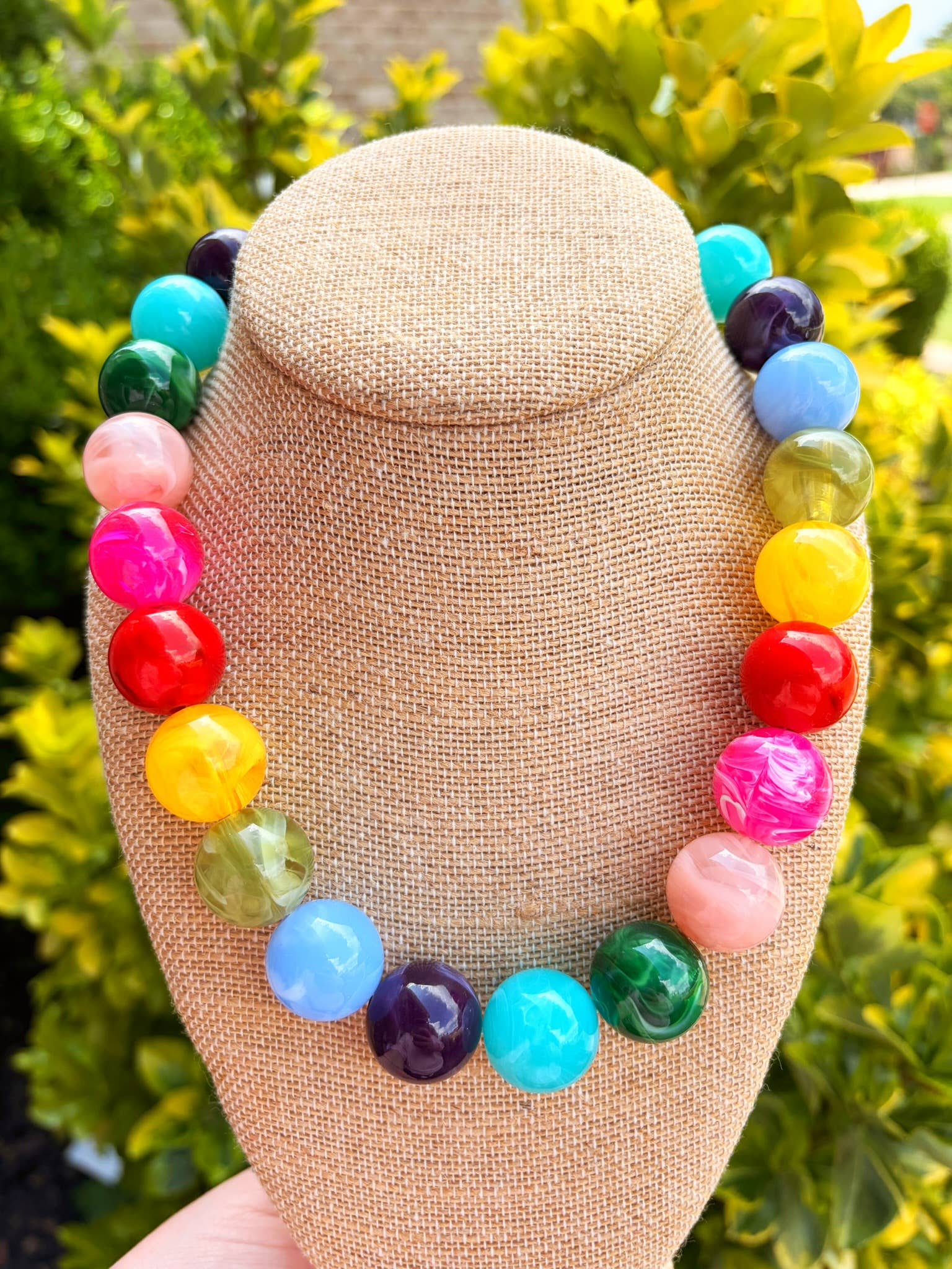 Multi Color Bauble Necklace 