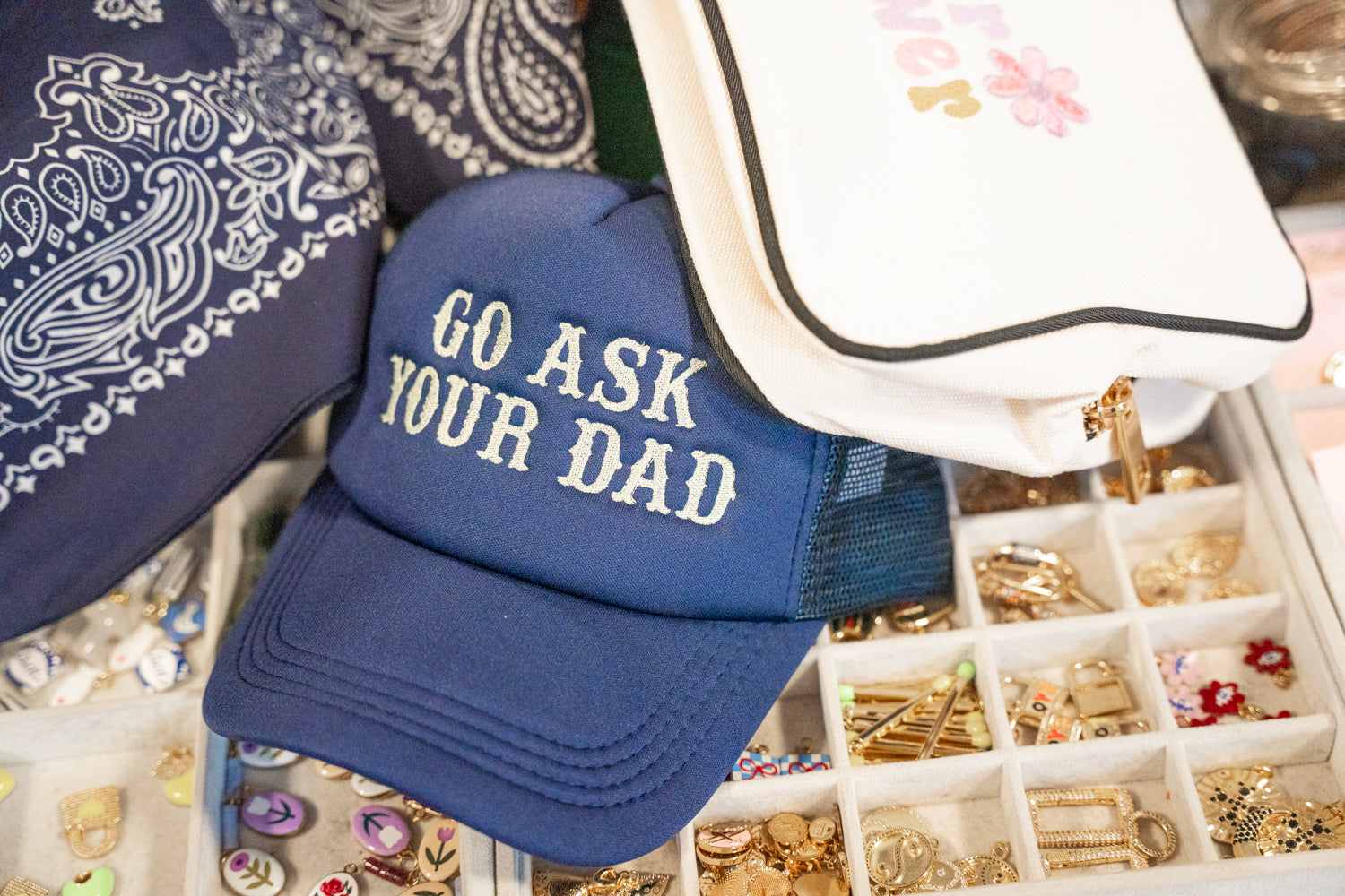 Go Ask Your Dad Embroidered Trucker Hat