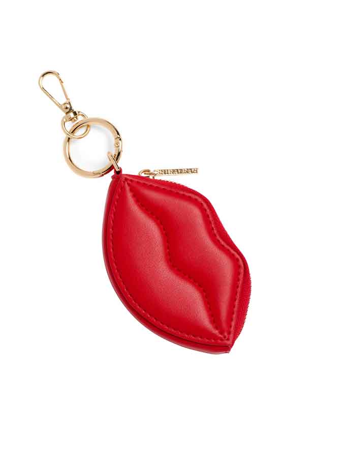 KISSES ZIP POUCH/KEY RING: PINK