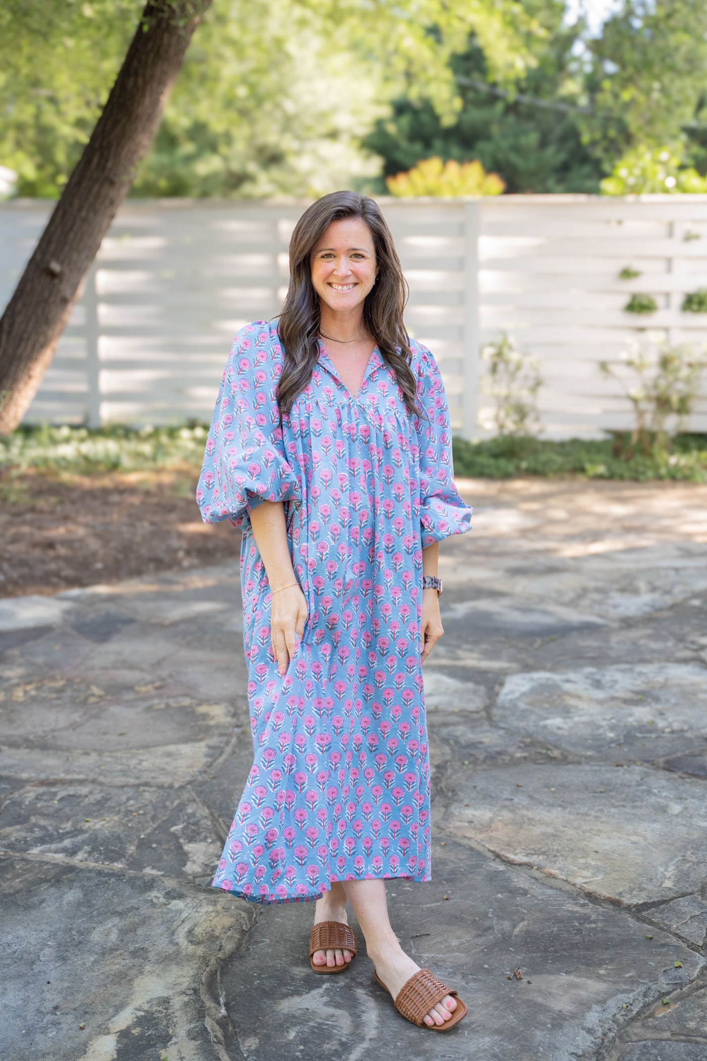 Jena Floral Block Print Dress