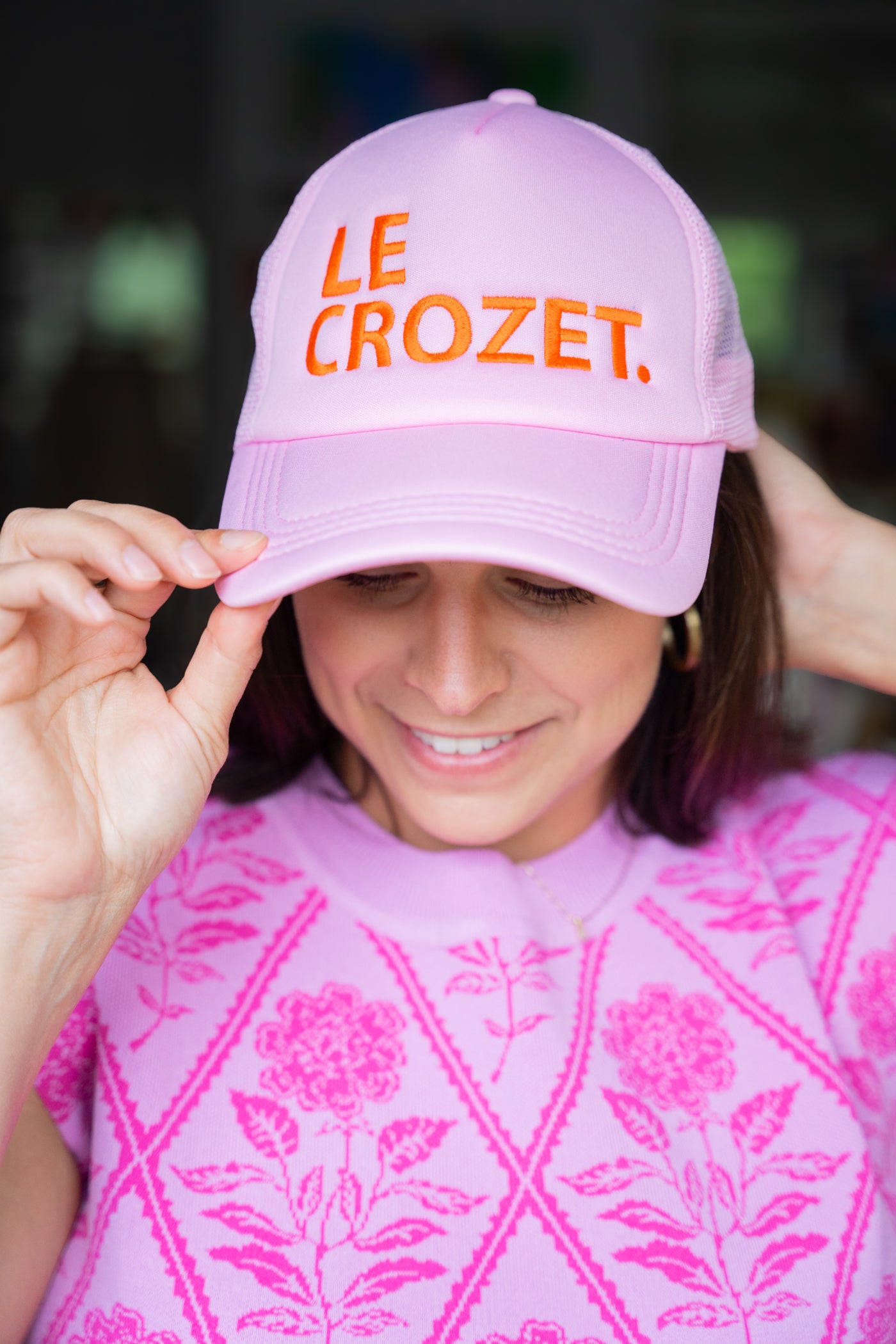Le Crozet Embroidered Trucker Hat