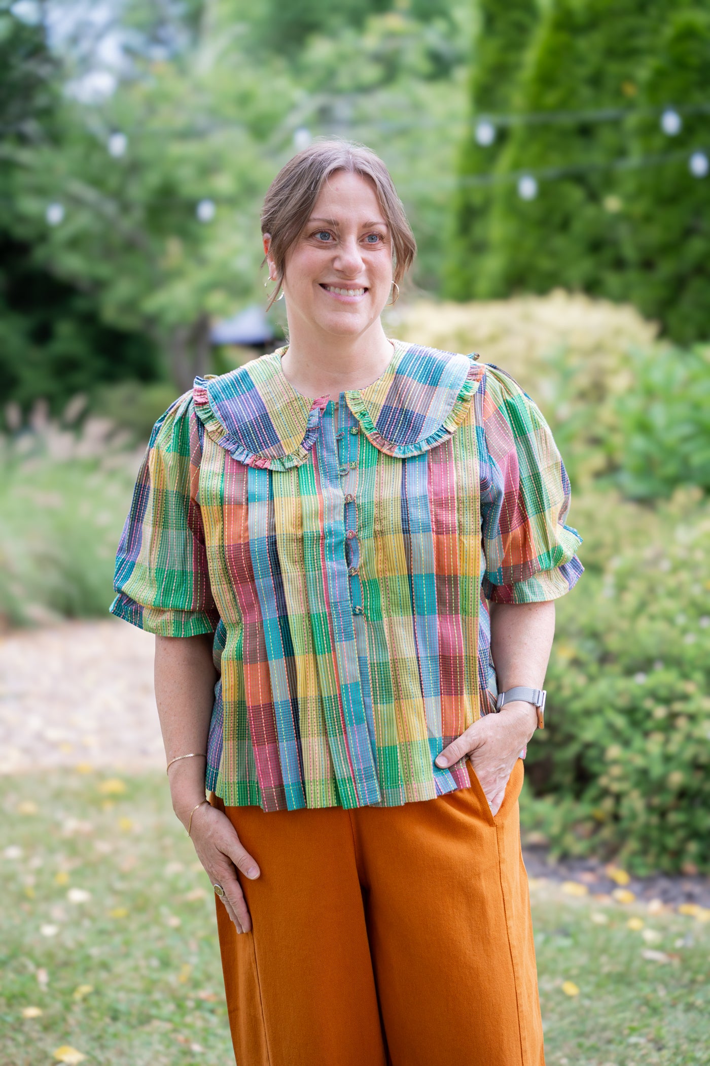 Blocks of Plaid Top