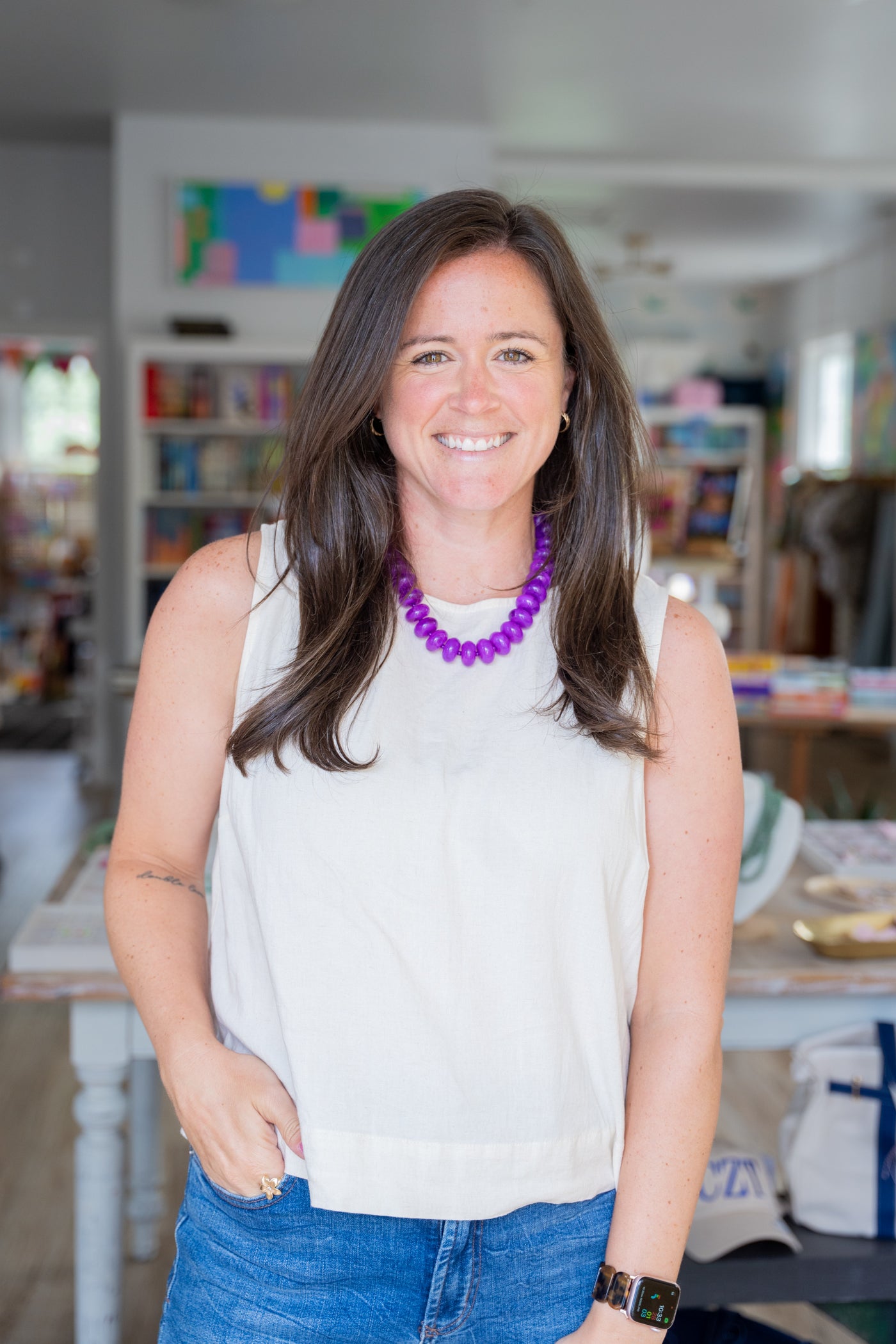 The Rory — Purple Rondelle Beaded Necklace