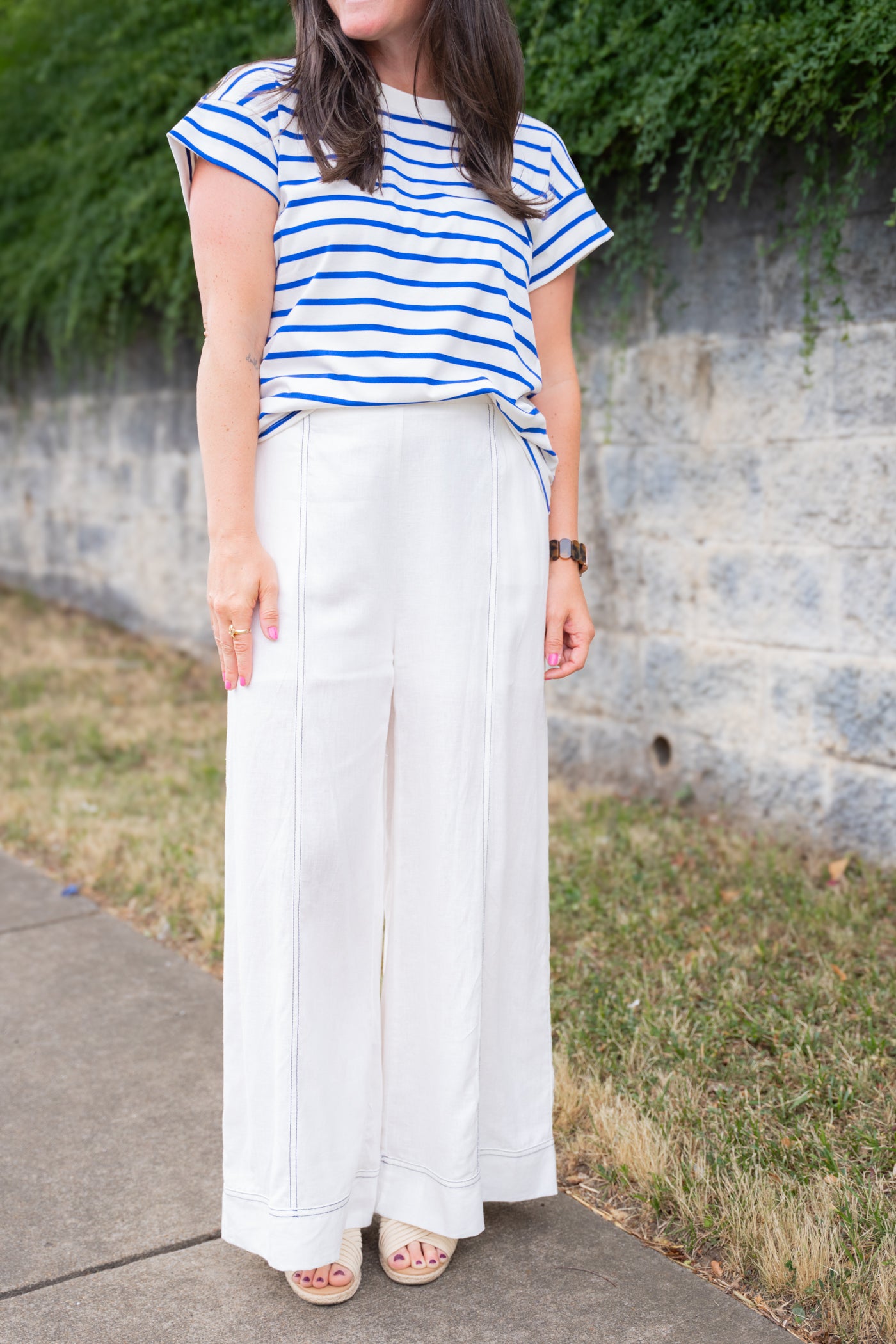 Royal Raglan Sleeve Stripe Tee