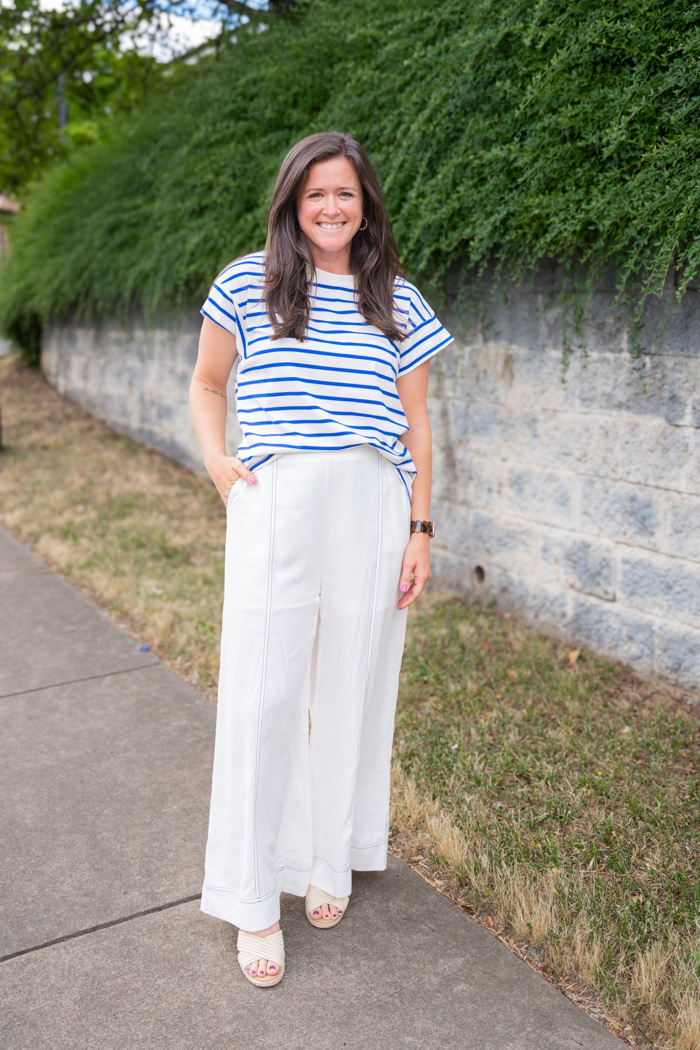 Royal Raglan Sleeve Stripe Tee