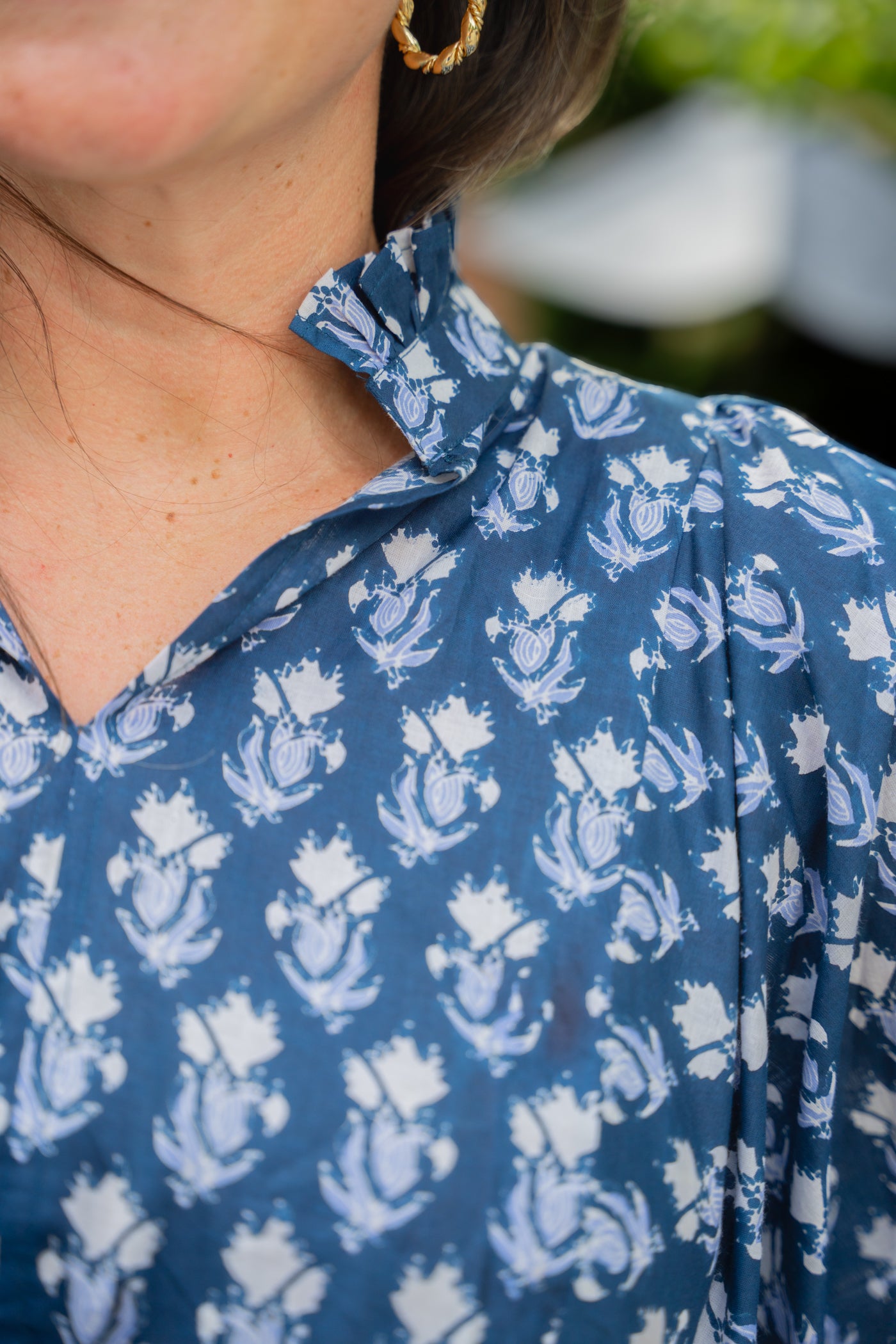 Daphne Floral Block Print Dress