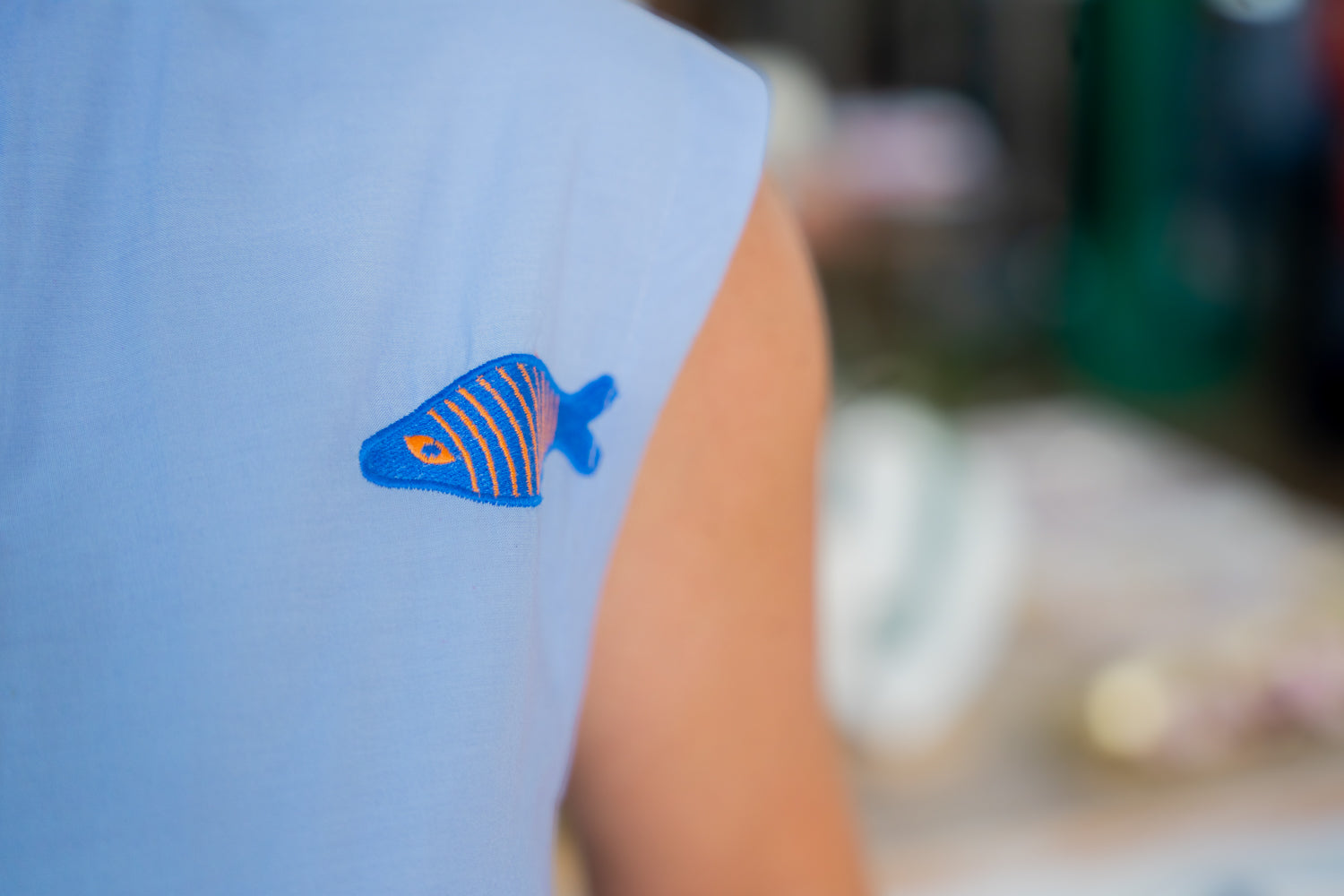 Embroidered Fish Jumpsuit