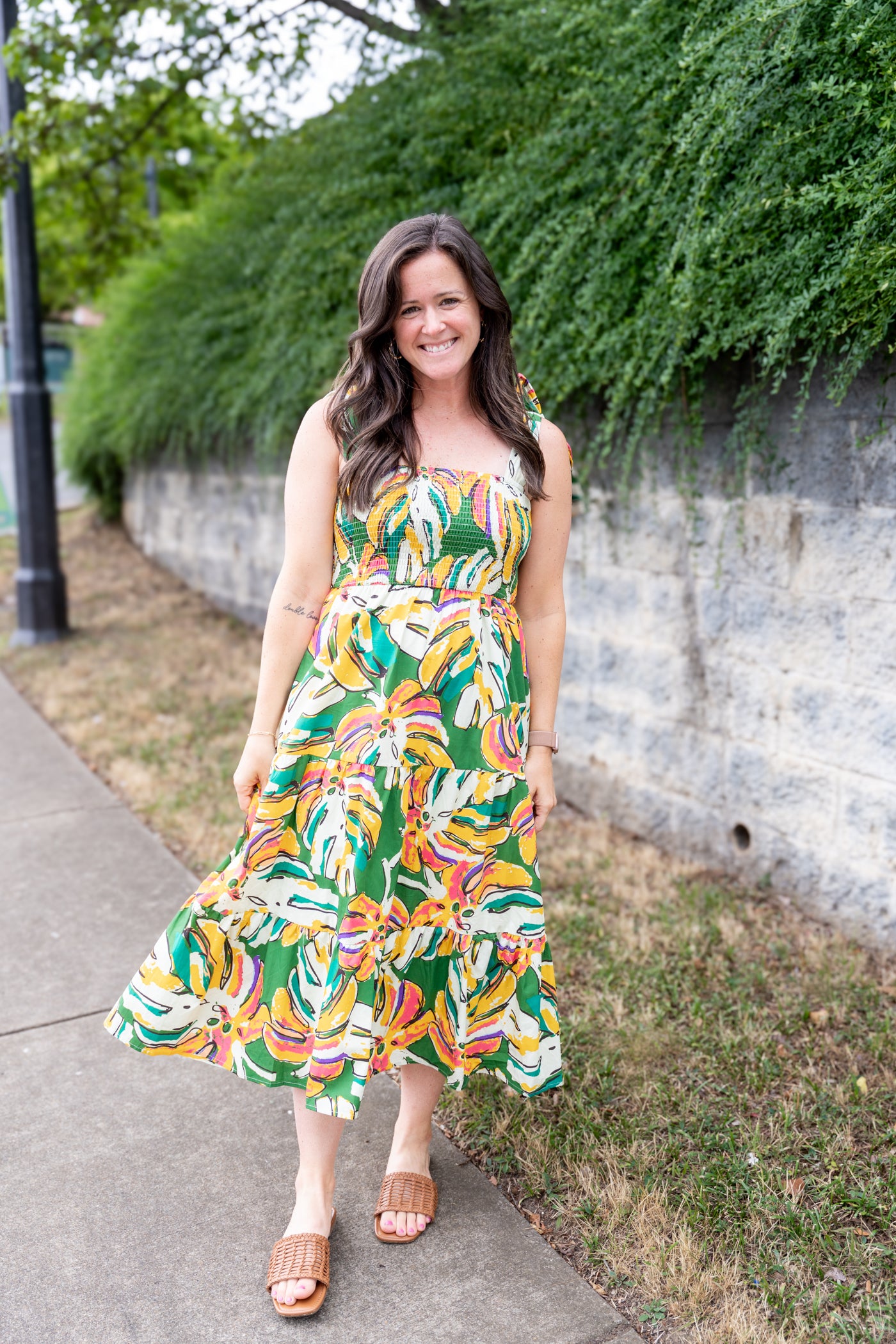 Calypso Monstera Midi Dress