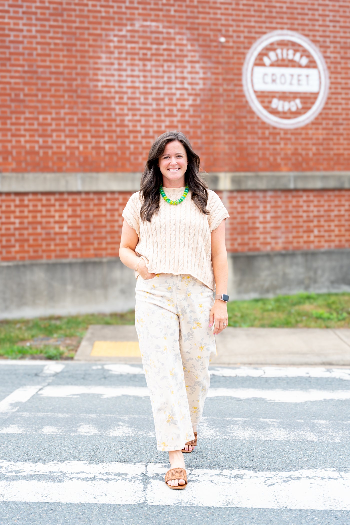 Alina Cream Cable Knit Top