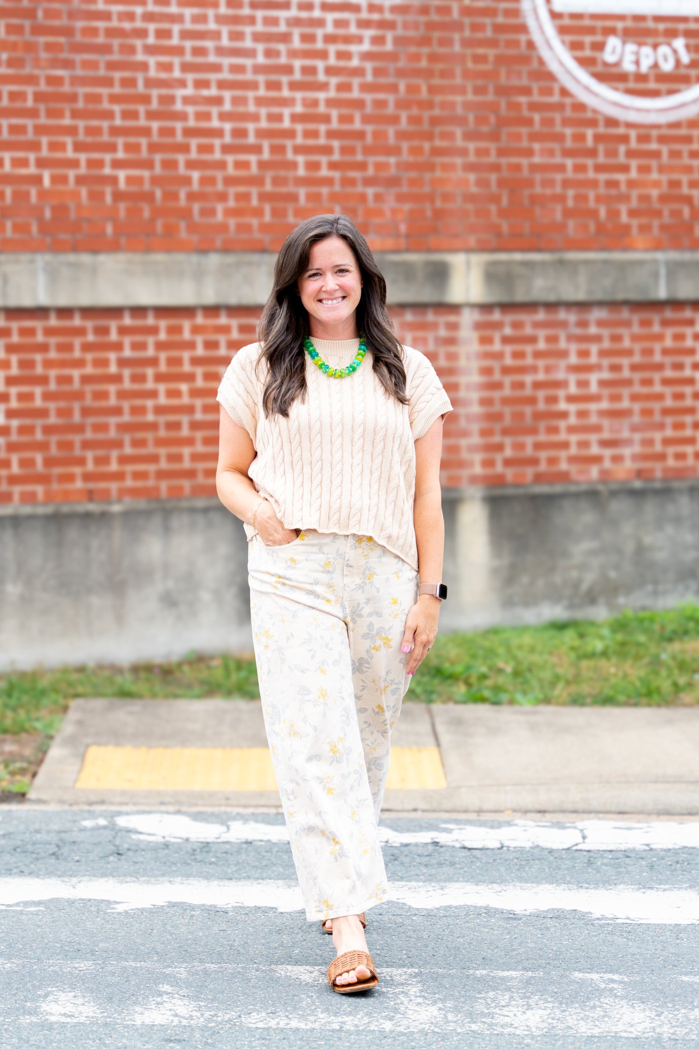 Alina Cream Cable Knit Top