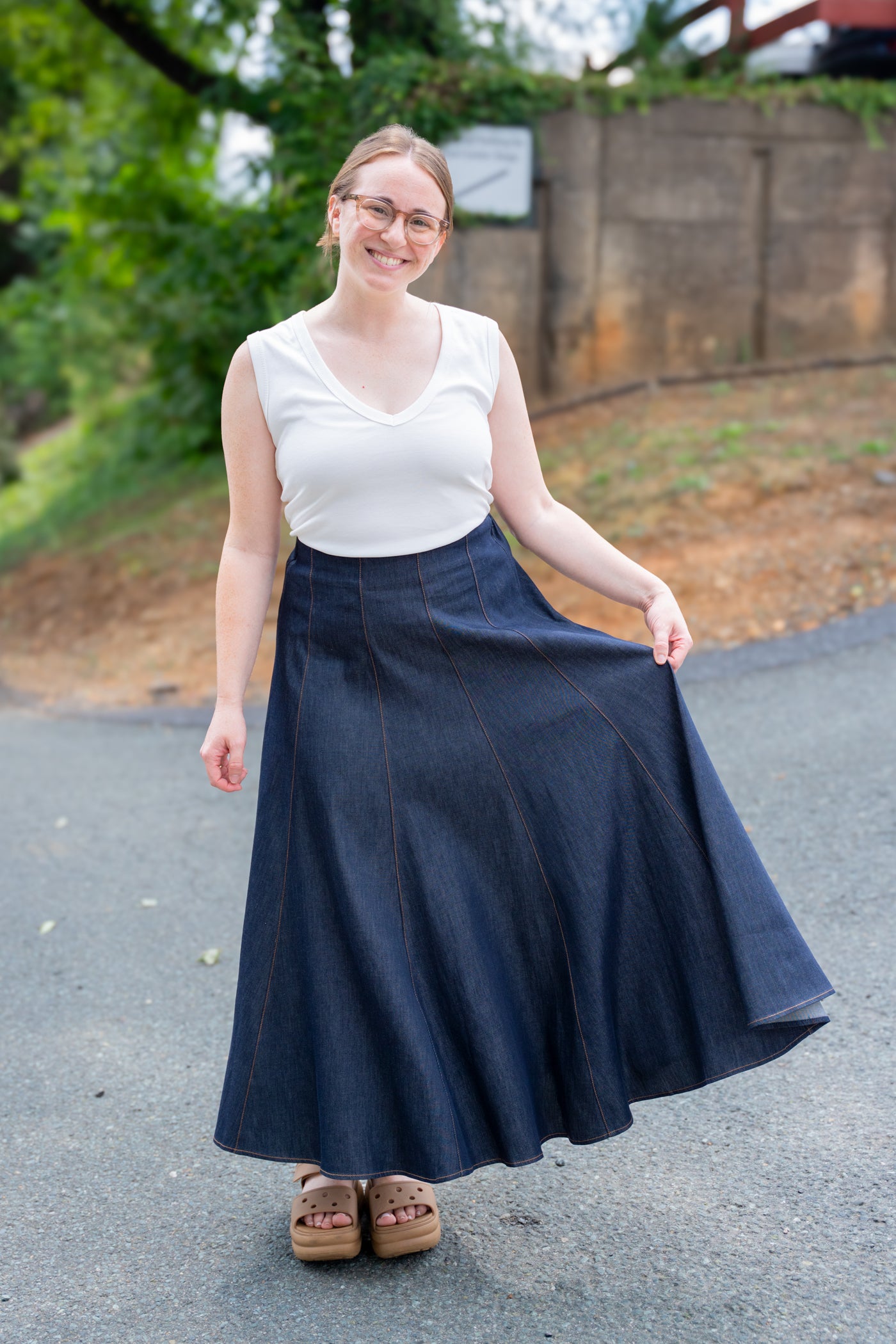 Nova Denim Circle Skirt