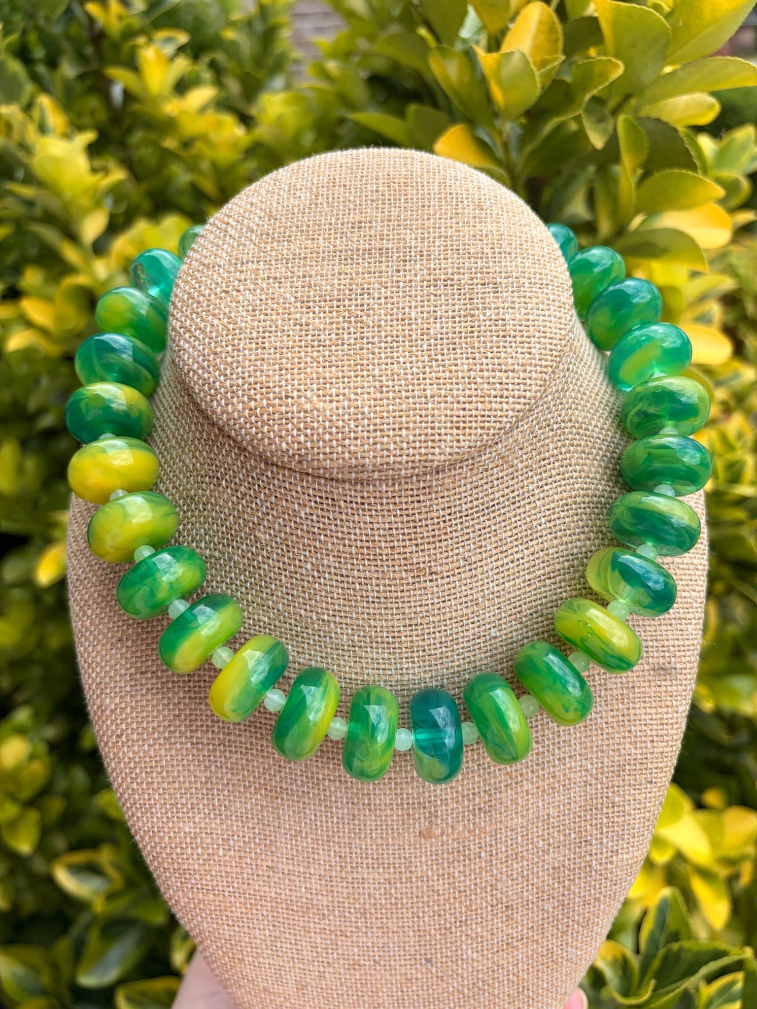 The Rory — Green and Yellow Rondelles 
