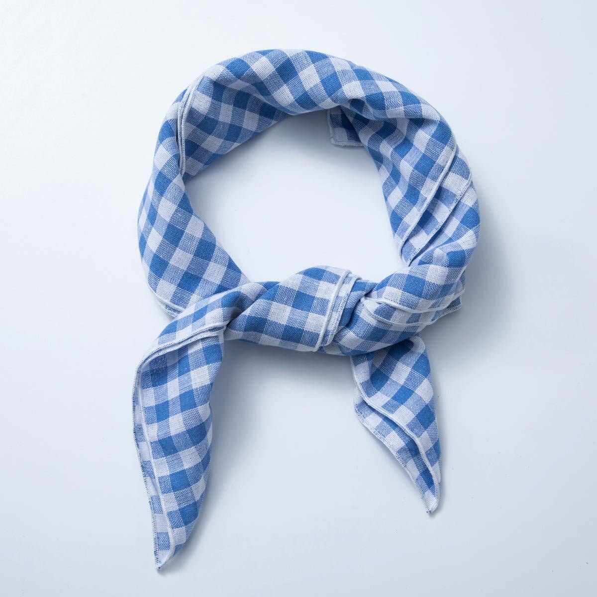 Gingham Cotton Bandana Scarf