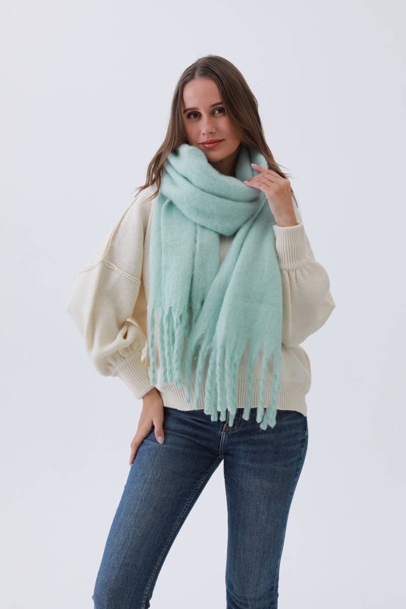 Cozy Knit Rose Scarf