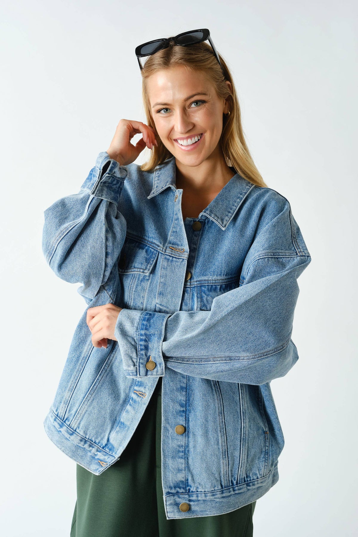 Boxy-Cut Denim Jacket