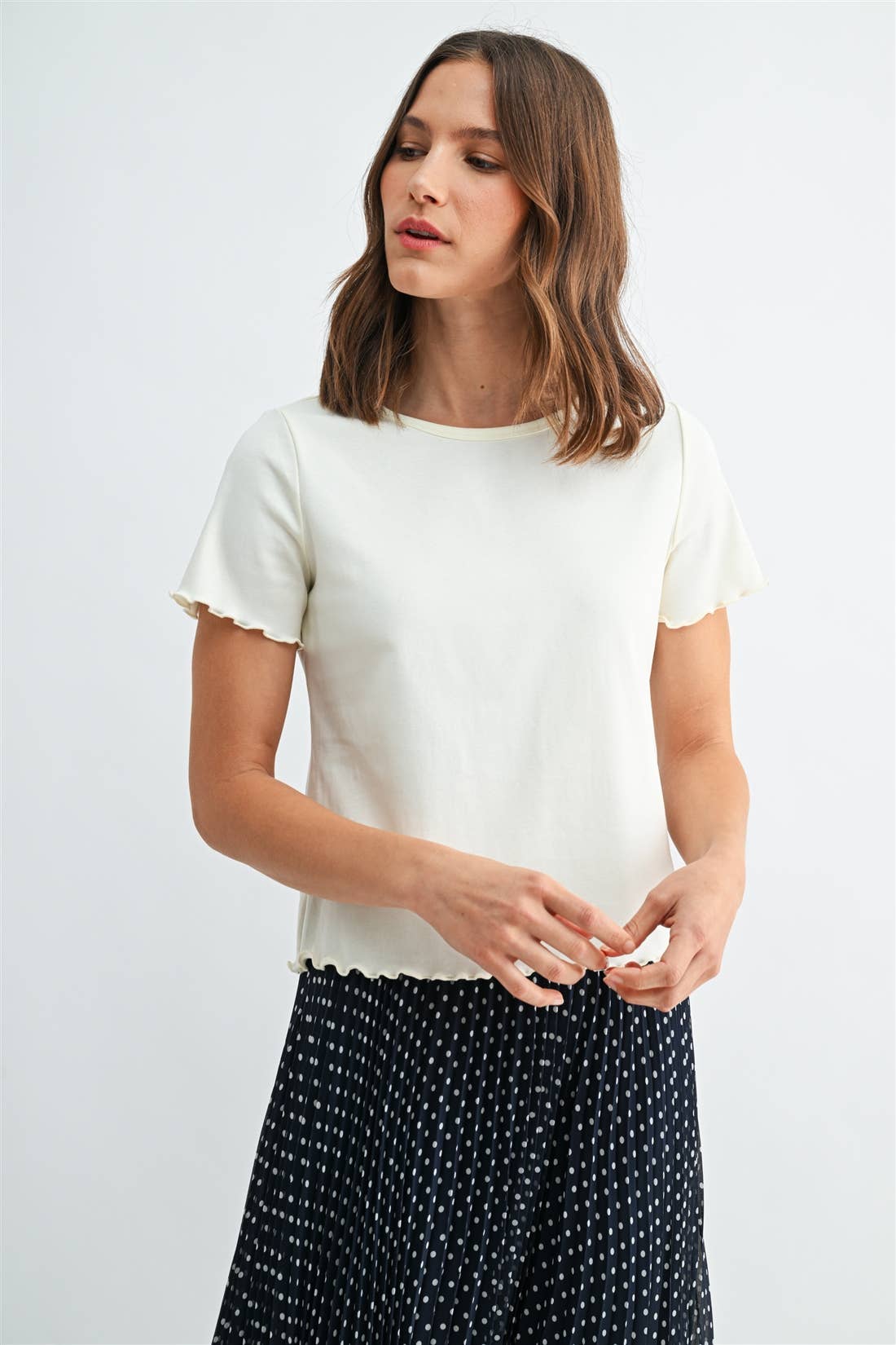 Ivory Merrow Hem Tee