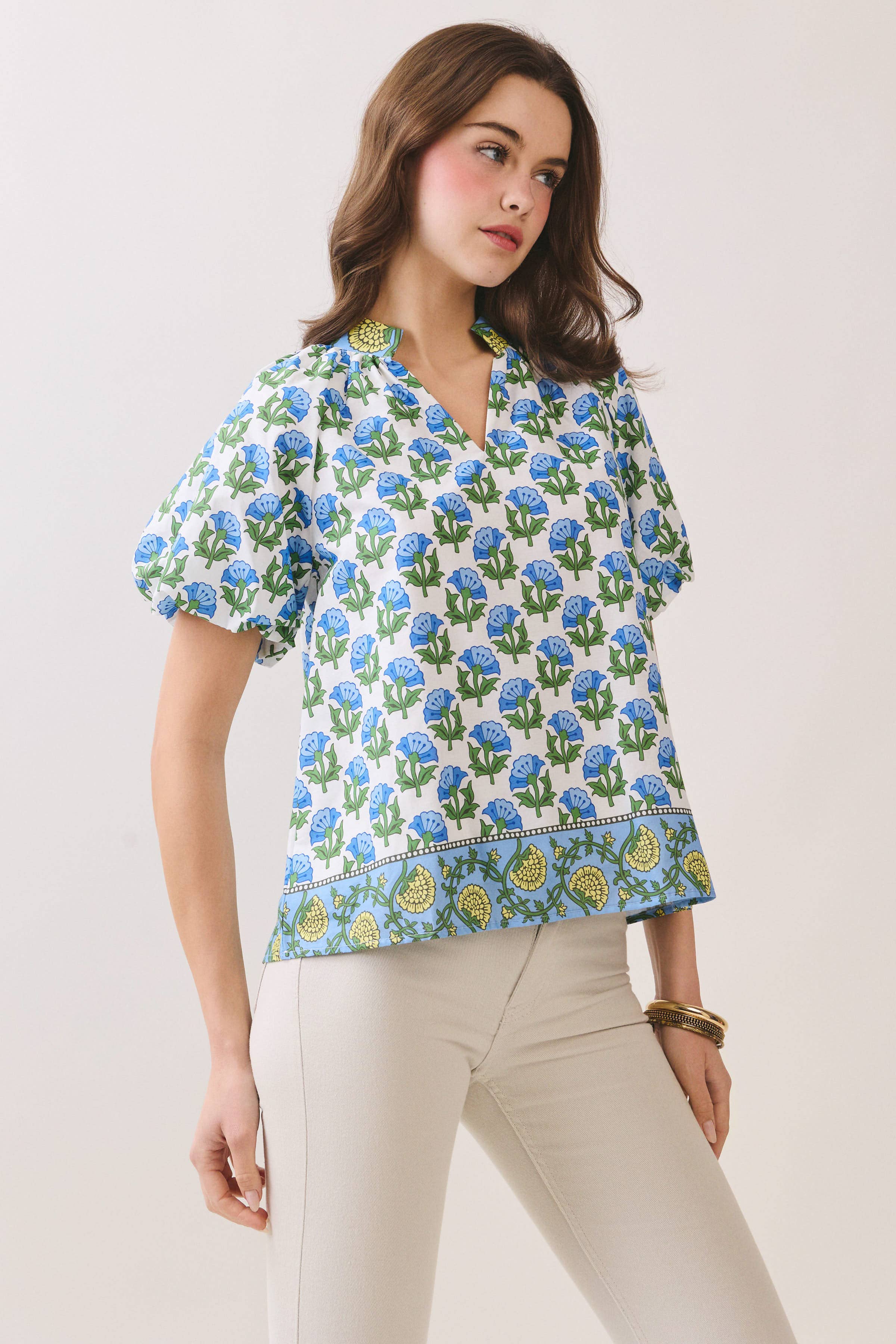 Iris Floral Print Top