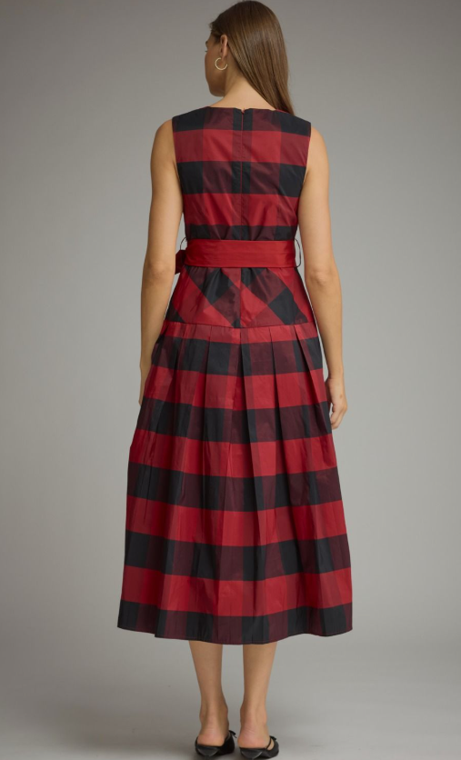 Holiday Check Party Dress