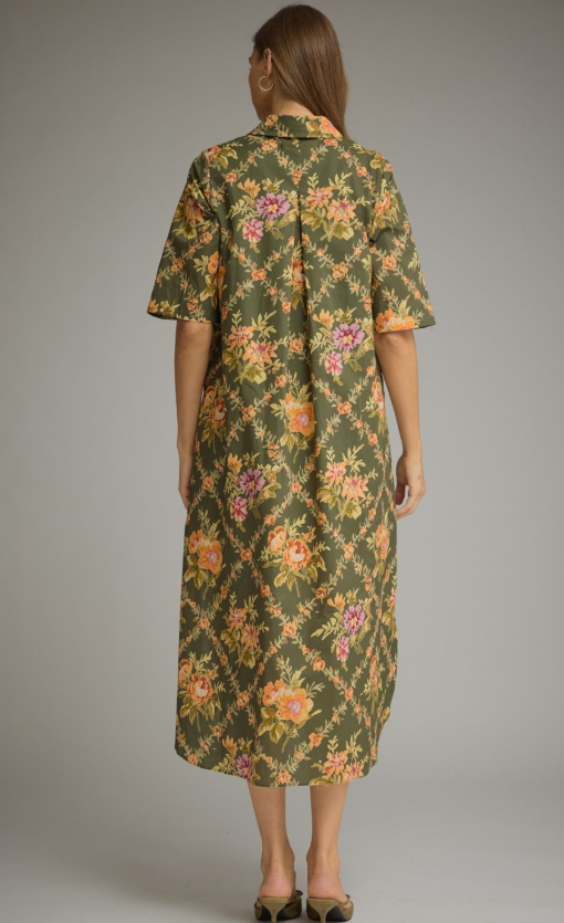 Lucia Olive Shirt Dress